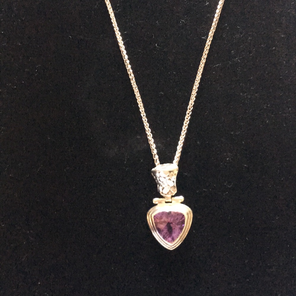 “925”sterling amethyst necklace